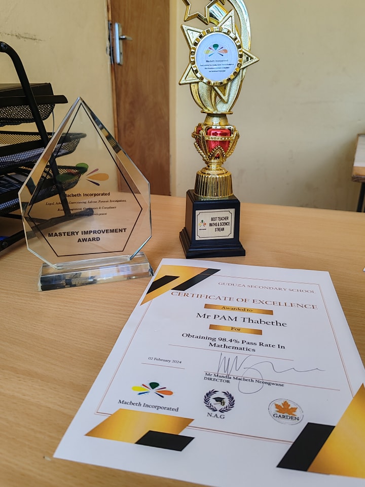 98.4% Mathematics pass rate — Certificate of Excellence